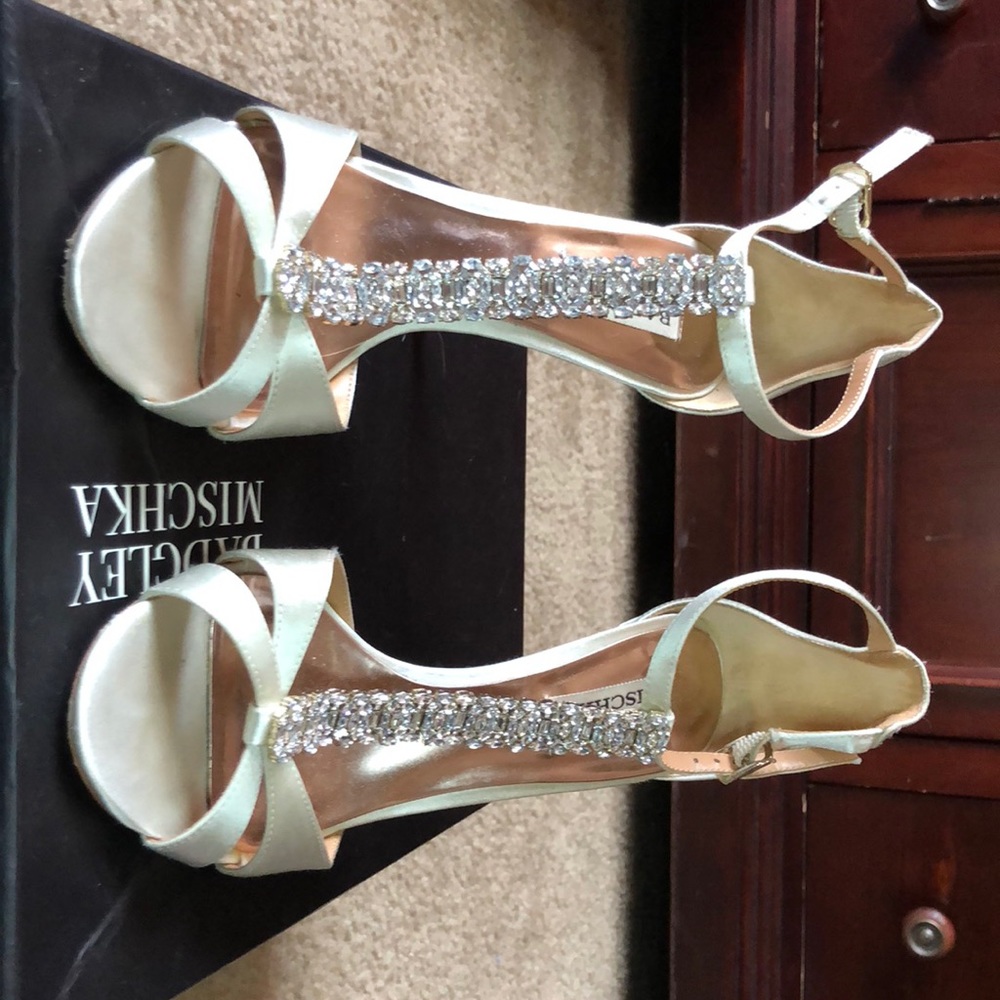 Badgley Mischka Wedding Radiant Ivrsat Size 7